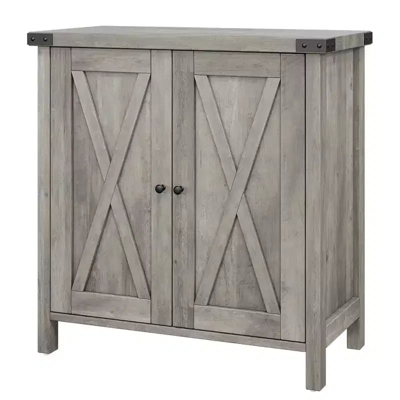 Adjustable Shelf and 2 Barn Doors,Farmhouse Sideboard Buffet Cabinet, for Living Room, Dining Room American