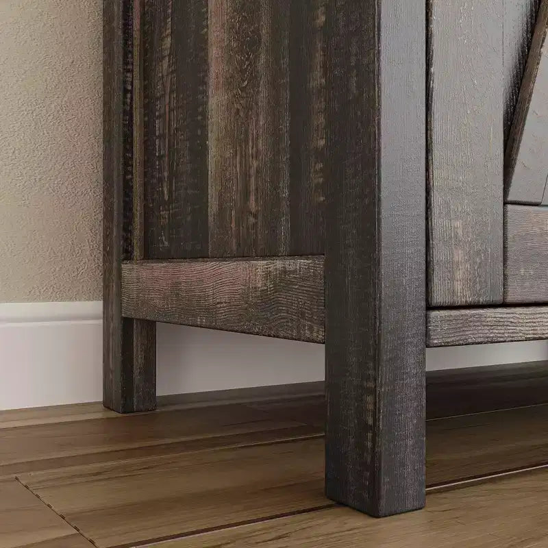 Adjustable Shelf and 2 Barn Doors,Farmhouse Sideboard Buffet Cabinet, for Living Room, Dining Room American