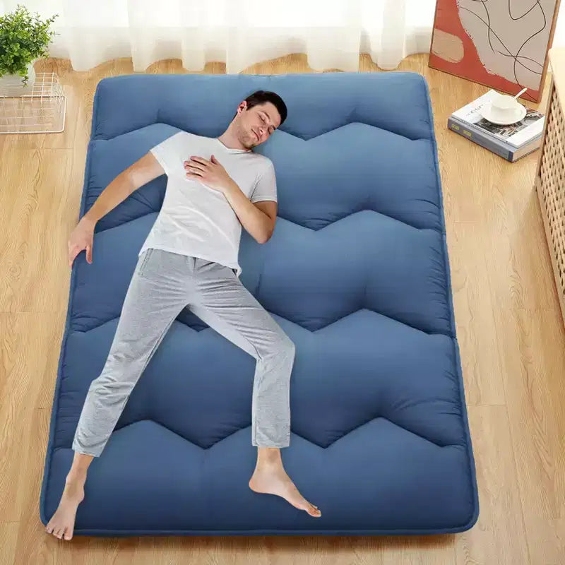 Futon Mattress Japanese Style - Foldable Floor Sleeping Mattress, Tatami Mat Roll Up Camping Pad