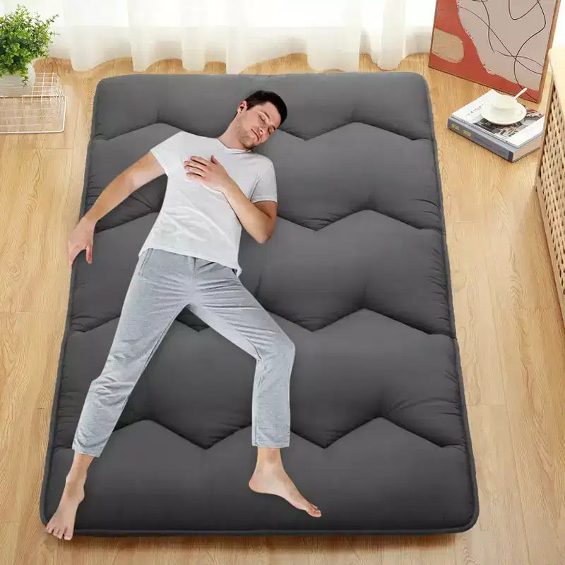 Futon Mattress Japanese Style - Foldable Floor Sleeping Mattress, Tatami Mat Roll Up Camping Pad