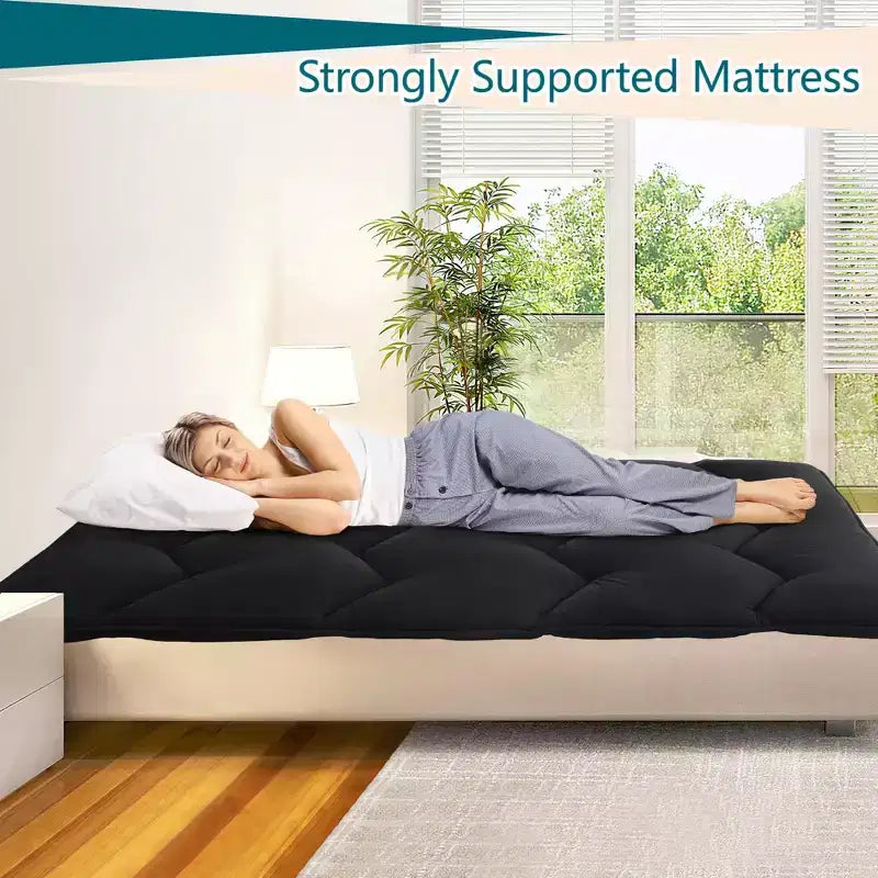 Futon Mattress Japanese Style - Foldable Floor Sleeping Mattress, Tatami Mat Roll Up Camping Pad