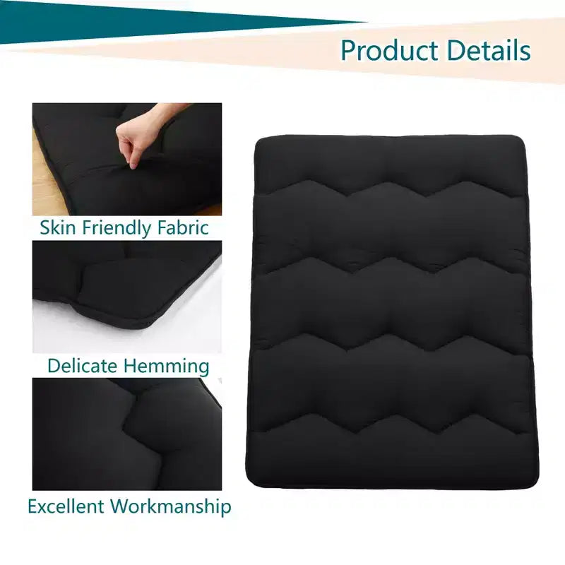 Futon Mattress Japanese Style - Foldable Floor Sleeping Mattress, Tatami Mat Roll Up Camping Pad