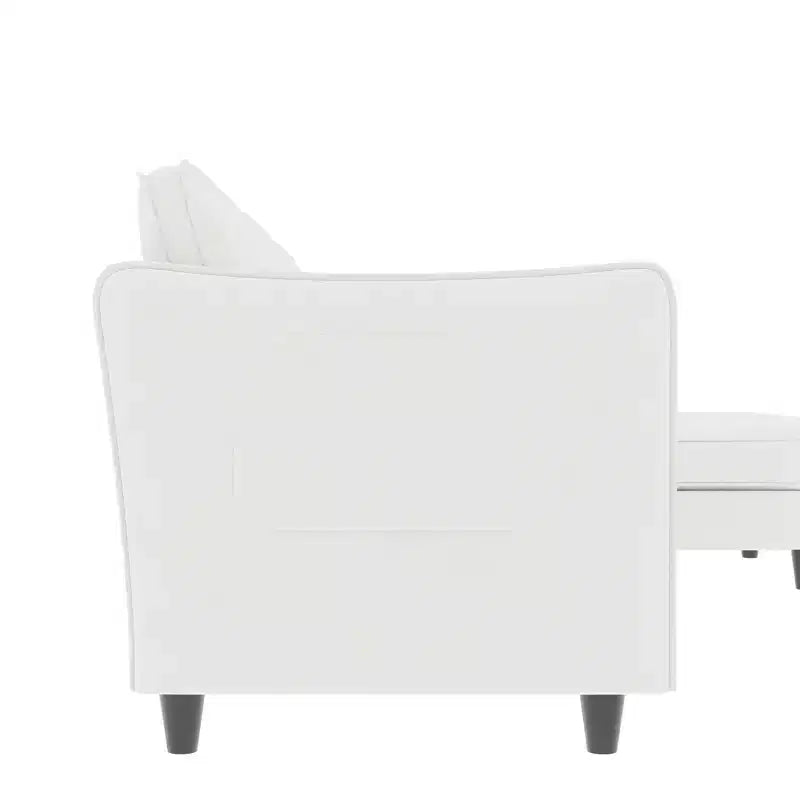 Homy Casa Modern L-Shaped Sectional Sofa with Chaise Lounge and Soft Cushions, for Living Room or Apartment, Beige