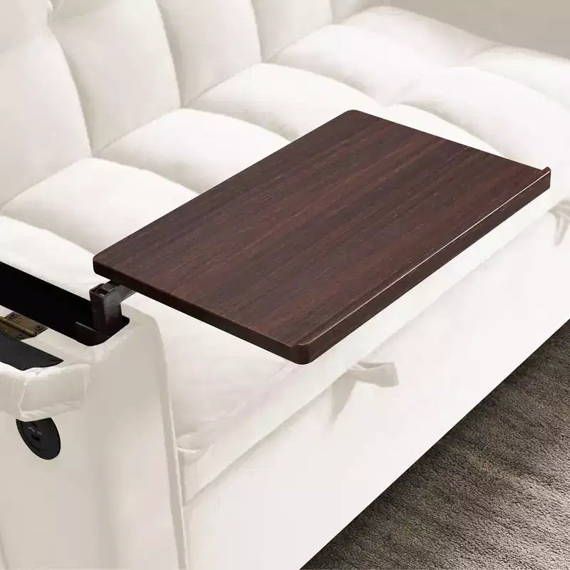 GDFStudio Tali Contemporary Multi-Functional Velvet Upholstered Loveseat Bed with Adjustable Back and Laptop Desk