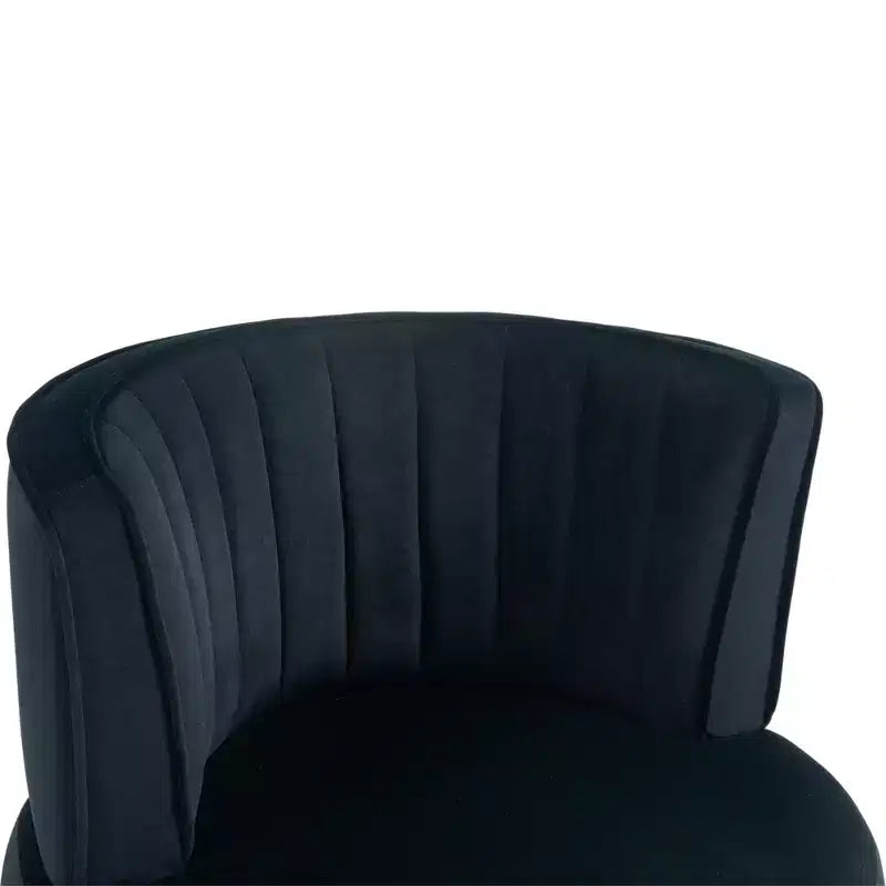 360 Swivel Accent Chair Barrel Chair Velvet Upholstered Armchair Round Cuddle Reading Chair Vanity Chair - ModernLuxe