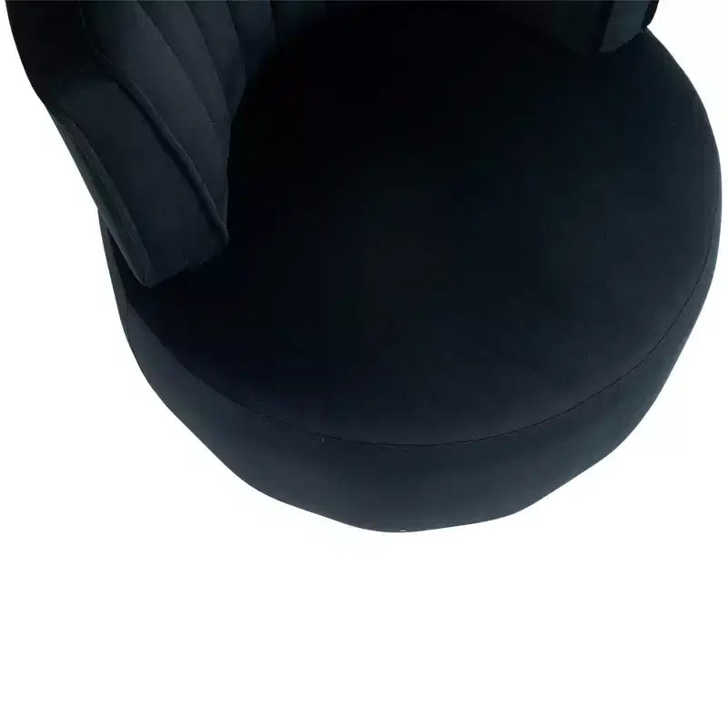 360 Swivel Accent Chair Barrel Chair Velvet Upholstered Armchair Round Cuddle Reading Chair Vanity Chair - ModernLuxe