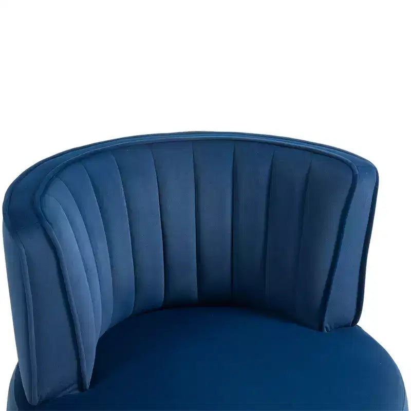 360 Swivel Accent Chair Barrel Chair Velvet Upholstered Armchair Round Cuddle Reading Chair Vanity Chair - ModernLuxe