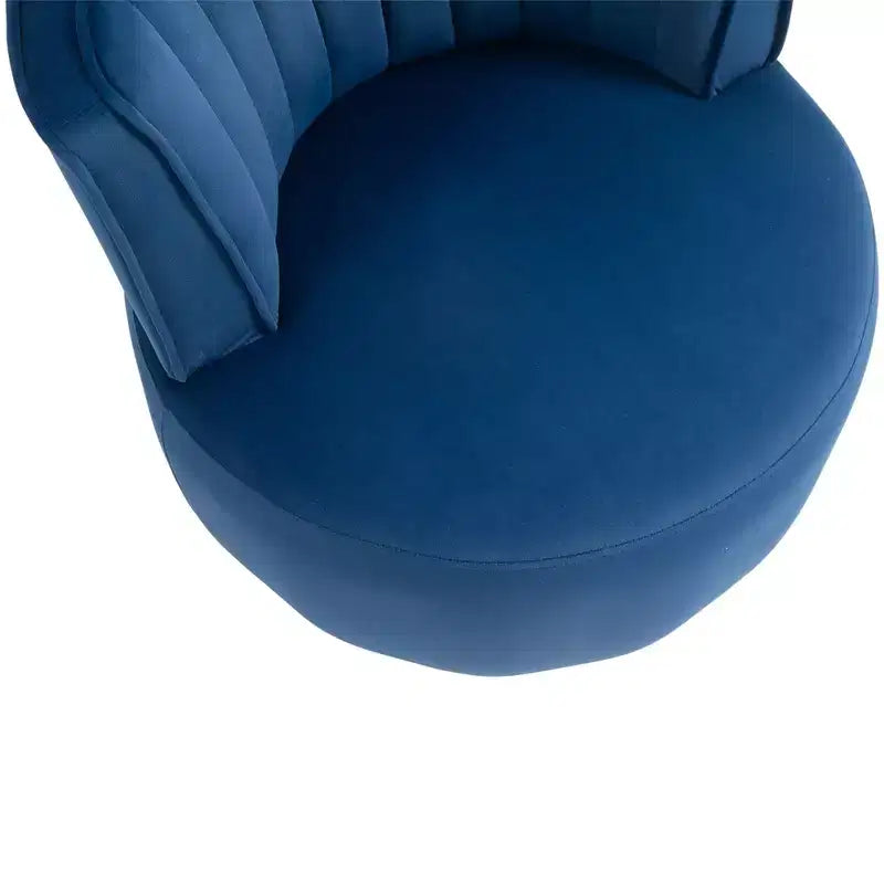 360 Swivel Accent Chair Barrel Chair Velvet Upholstered Armchair Round Cuddle Reading Chair Vanity Chair - ModernLuxe