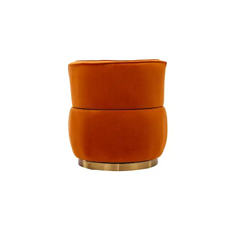 360 Swivel Accent Chair Barrel Chair Velvet Upholstered Armchair Round Cuddle Reading Chair Vanity Chair - ModernLuxe