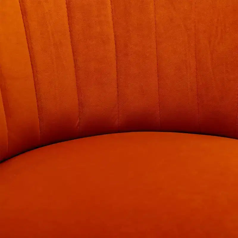 360 Swivel Accent Chair Barrel Chair Velvet Upholstered Armchair Round Cuddle Reading Chair Vanity Chair - ModernLuxe