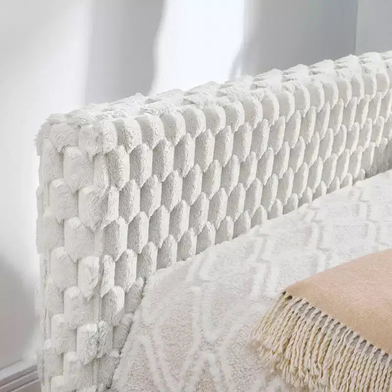 EHMKNP Twin Size Daybed, Upholstered sofa bed,The bottom pulls out to form a bed,Plaid
