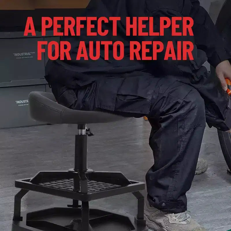 COZONY Rolling Mechanic Stool, 300 Lbs Capacity Heavy Duty Garage Seat with Wheels for Auto Repair Shop