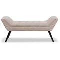Tamblin Mid-Century Modern Retro Linen Fabric Upholstered Grid - Tufting 50" Bench - Beige - Baxton Studio: Plywood Frame, Polyester Upholstery